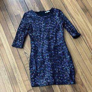 BB Dakota Multicolor Sequin Dress 3/4 sleeve